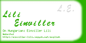 lili einviller business card